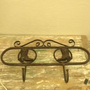 Rustic cowboy boot hat/coat 🧢 👢 hanger